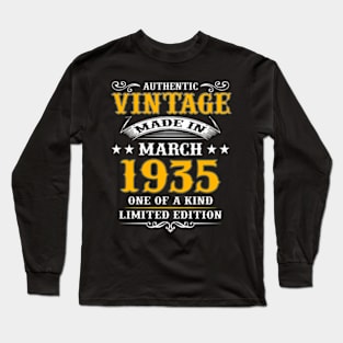 Made In March 1935 89Th Birthday Long Sleeve T-Shirt